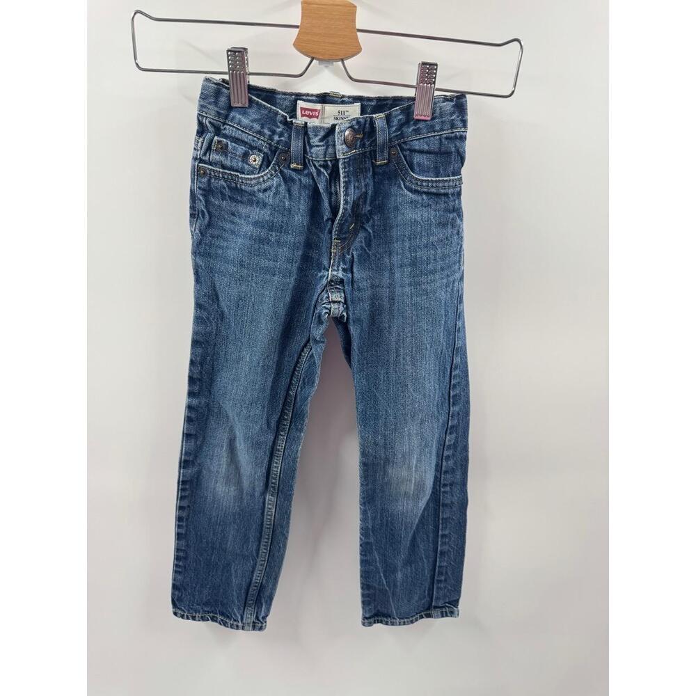 Levi's 511 Skinny Blue Denim 5-Pocket Button‎ Fly Childrens Jeans Size 7